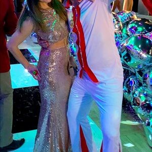 Two piece sequin dress